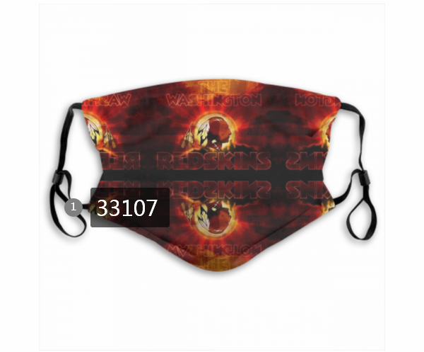 New 2021 NFL Washington Redskins #3 Dust mask with filter->nfl dust mask->Sports Accessory